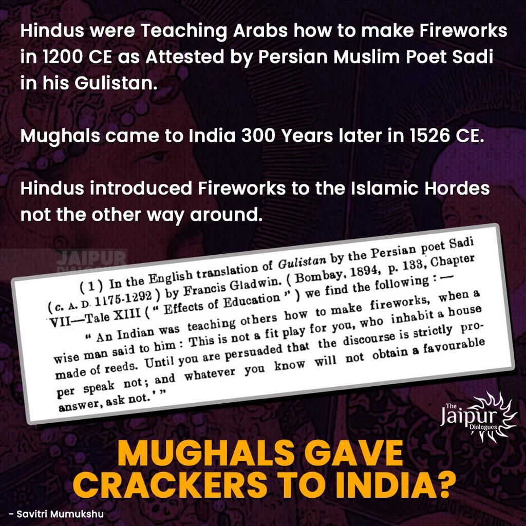 Mughals gave Crackers to India? 