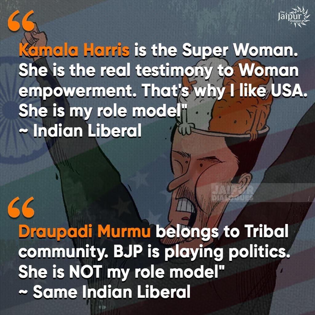 Indian Liberals on Draupadi Murmu vs Kamala Harris