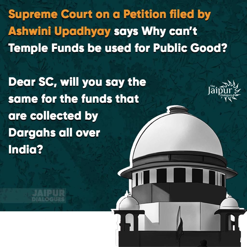 Temple Fund= Public Fund  Dargah Fund= Personal Fund 