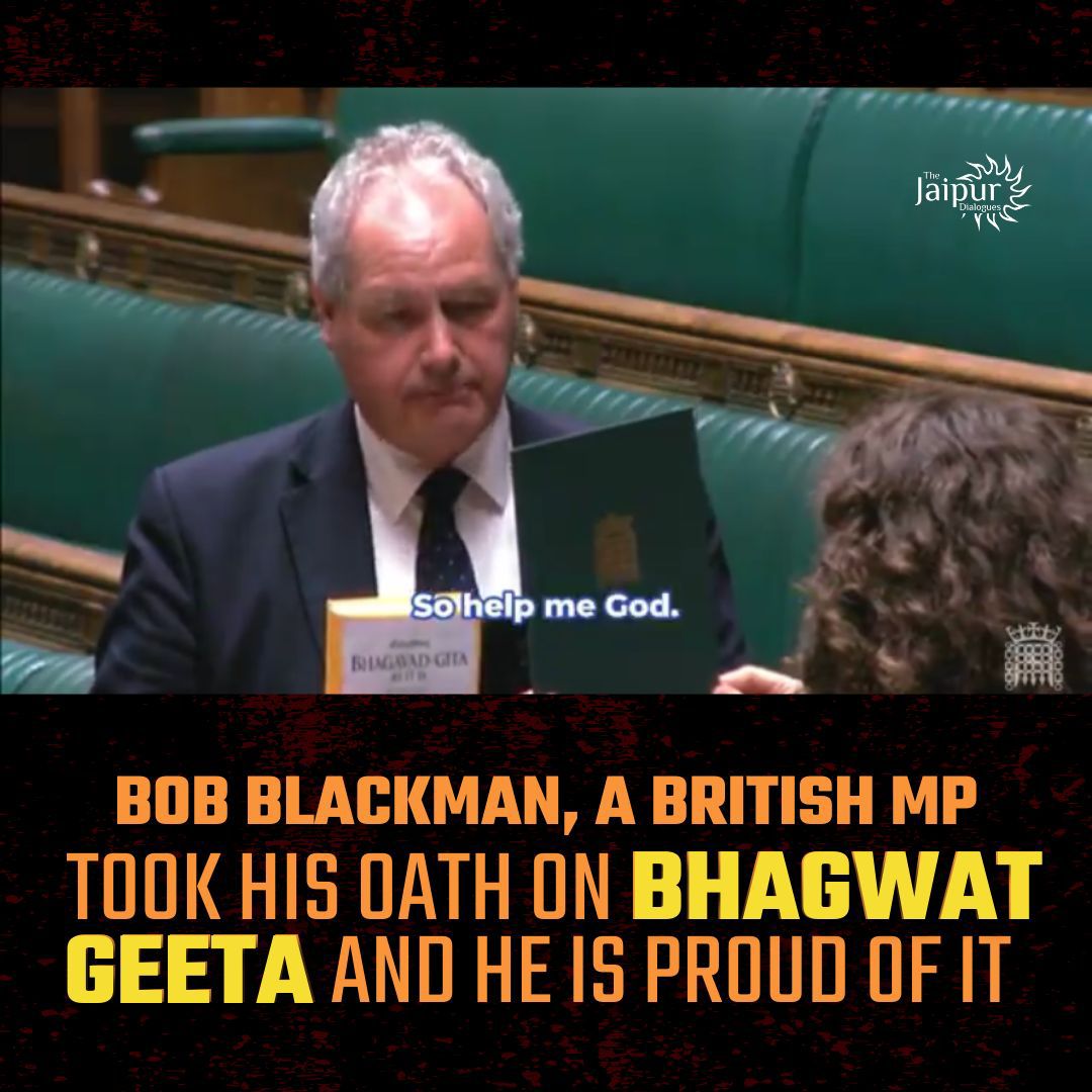 British MP Bob Blackman proudly took his oath on the Bhagwat Geeta, highlighting the importance of cultural diversity and personal values in the UK Parliament.