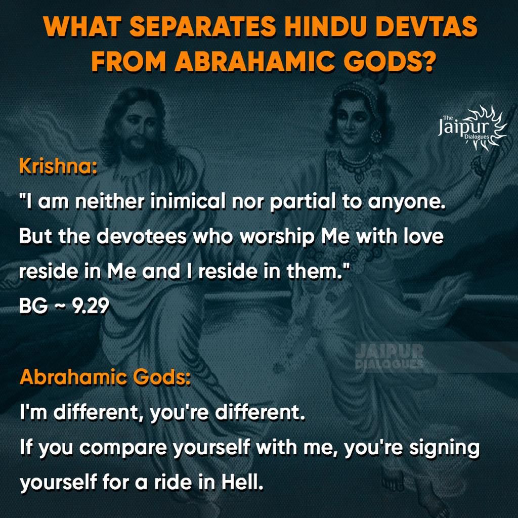 What is the difference in Sanatan and Abrahamic faiths?