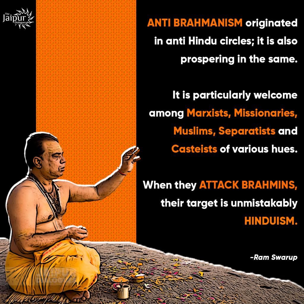 When they Say Bramhins, hear Hindus.