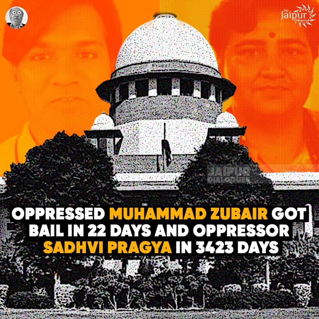 Sadhwi Pragya spent more days in the jail. Thats how Majoritarian we are. 
